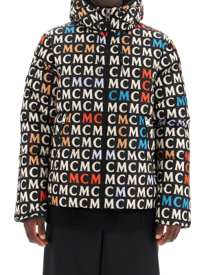 Mcm Logo Print Quilted Jacket