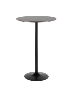 Pebble Adjustable Dining To Bar Table Black/espresso - Lumisource