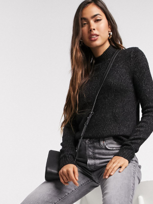 Vero Moda Sweater With High Neck In Black