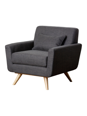 Kendall Mid Century Upholstered Tufted Armchair Gray - Abbyson Living