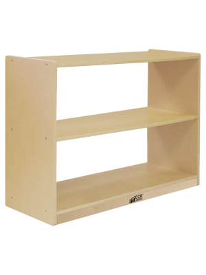 Ecr4kids Birch 2 Shelf Storage Cabinet Without Back, Wood Book Shelf Organizer