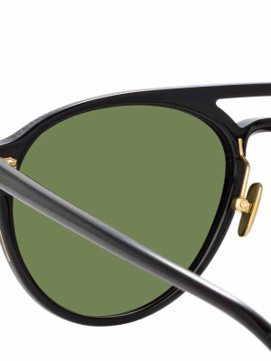 Linda Farrow Linear Ando C9 Aviator Sunglasses