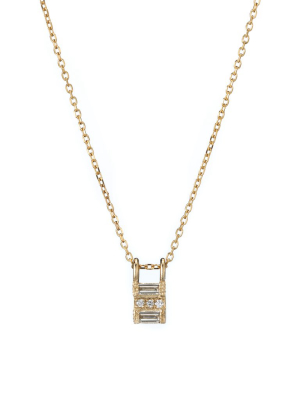 Diamond Baguette Reflection Necklace