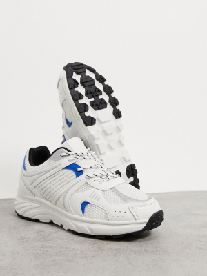 Asos Design Sneakers In Mixed Materials