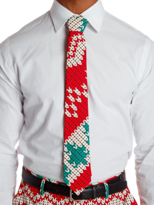 The Red Ryder | Knit Print Christmas Tie