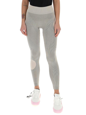 Off-white High-rise Striped Leggings