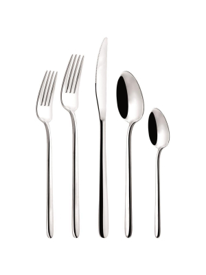 Broggi Stilletto Stainless Steel 5-piece Flatware Place Setting