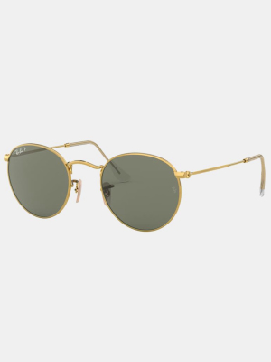 Ray-ban Round Metal Polarized Sunglasses