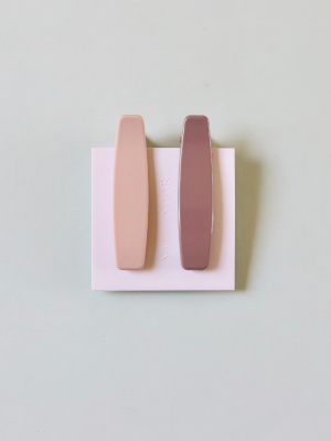 Lani Clip Set In Pink/mauve