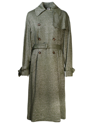 M Missoni Metallic Effect Trench Coat