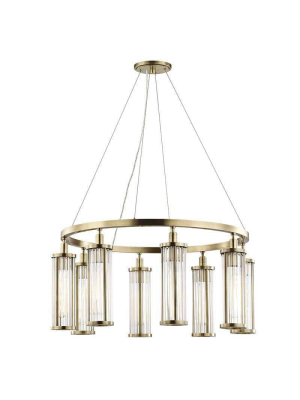 Marley 8 Light Pendant Aged Brass