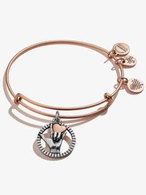 'love' Sign Language Charm Bangle