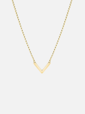 Mini Angular Necklace, Gold Vermeil