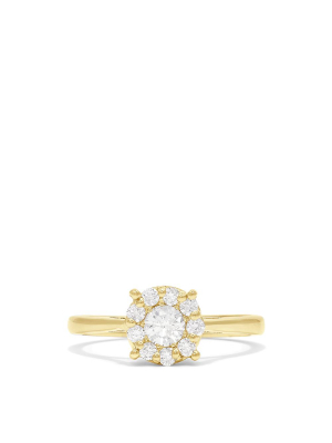 Effy Bouquet 14k Yellow Gold Diamond Cluster Ring, 0.51 Tcw