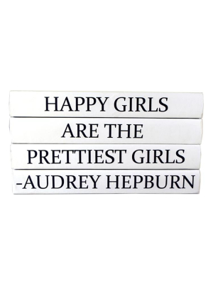 Candelabra Home Books - Quotations Series: Audrey Hepburn / "happy Girls Are The Prettiest..."