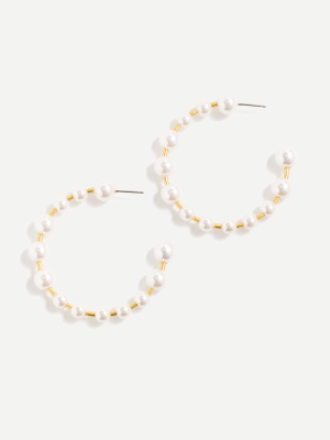 Bead Hoop Earrings