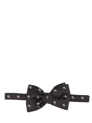 Alexander Mcqueen Skull Printed Bow Tie