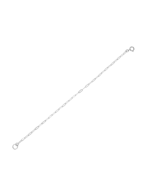 Sterling Silver Rectangular Chain Bracelet