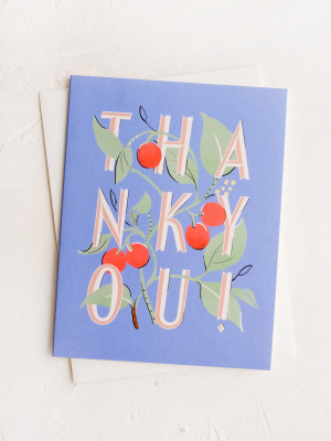 Cherry Thank You Card