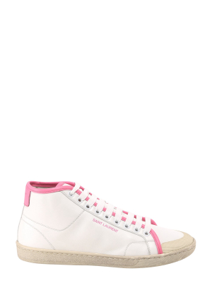 Saint Laurent Logo Mid-top Sneakers