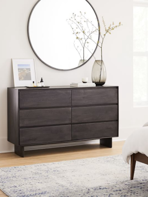 Anton 6-drawer Dresser - Dark Brown