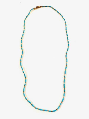 Turquoise & Gold Fill Beads Necklace