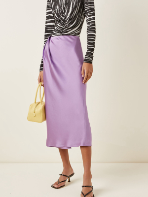 Bladi Satin Midi Skirt