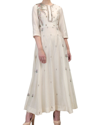 Paneled Embroidered Kurta