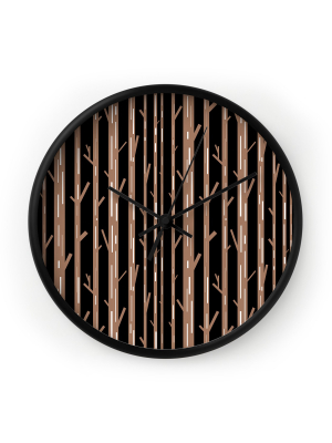 Lisa Argyropoulos Modern Trees Round Clock By Deny Designs.