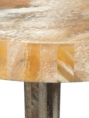 Jamie Young Small Artemis Side Table In Pearl Resin