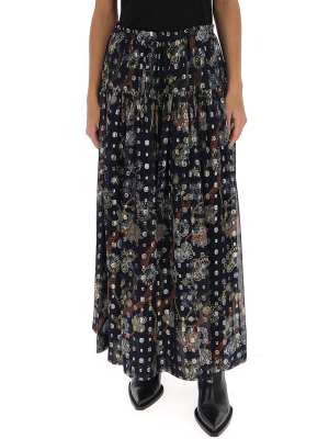 Chloé Floral Print Maxi Skirt