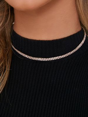 Rhinestone Box Chain Necklace