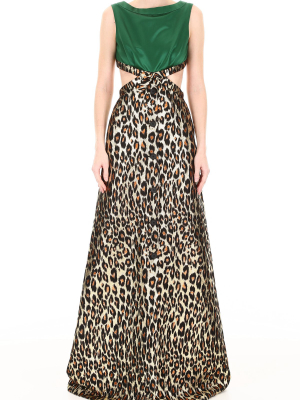 Miu Miu Leopard-print Maxi Dress