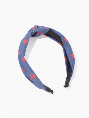 Star Print Knotted Headband