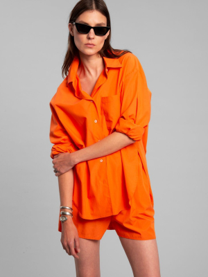 Lui Organic Cotton Shirt - Tangerine