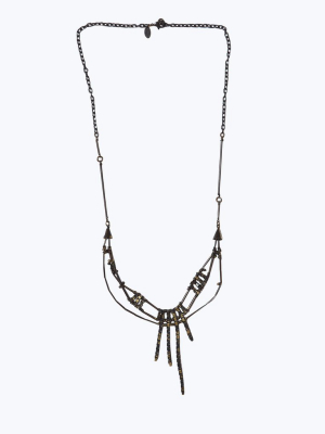 Blackened Brass Teltta Necklace