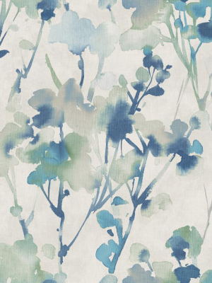 Faravel Wallpaper In Blue From The Lugano Collection By Seabrook Wallcoverings