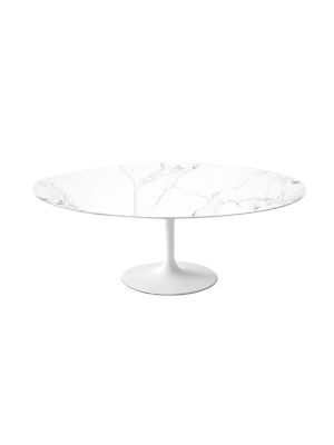 Statuario Venato Calacatta Quartz<sup>&copy;</sup> Tulip Dining Table - Oval