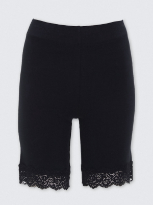 Lace-trim Biker Shorts