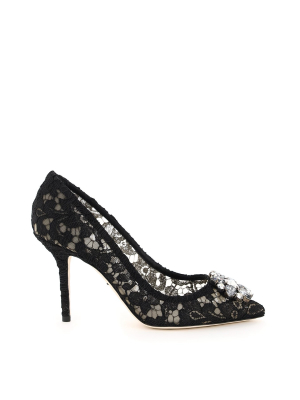 Dolce & Gabbana Taormina Lace Embellished Pumps