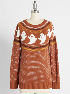 You've Been Ghosted Fair Isle Sweater