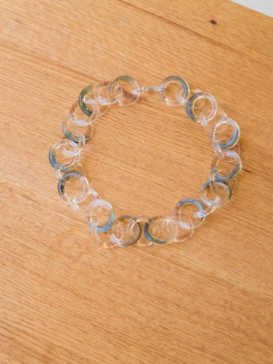 Organic Glass Link Choker Necklace