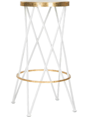 Hector Bar Stool White/gold