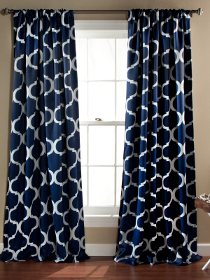 52"x84" Set Of 2 Geo Blackout Window Curtain Panels - Lush Décor