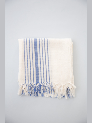 Hudson Hand Towel Blue Stripe
