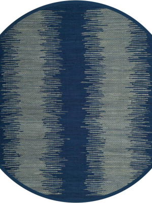 Montauk Dual Navy Round Rug