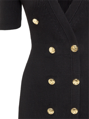 Elisabetta Franchi Knitted Mini Coat Dress