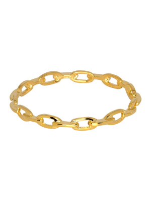 Polished Gold Link Bangle