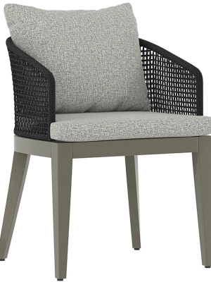 Capri Outdoor Arm Chair, Smoked Grey
