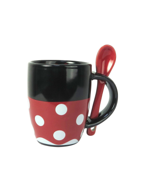 Disney Minnie Mouse 2oz Espresso Mug With Spoon